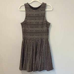Tibi Dress Fit and Flare Mini‎ Back Zip size Medium Gray Black